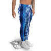 Polka Dot Blue Striped Print Pattern Men's Leggings-grizzshop