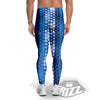 Polka Dot Blue Striped Print Pattern Men's Leggings-grizzshop