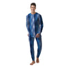 Polka Dot Blue Striped Print Pattern Men's Pajamas-grizzshop