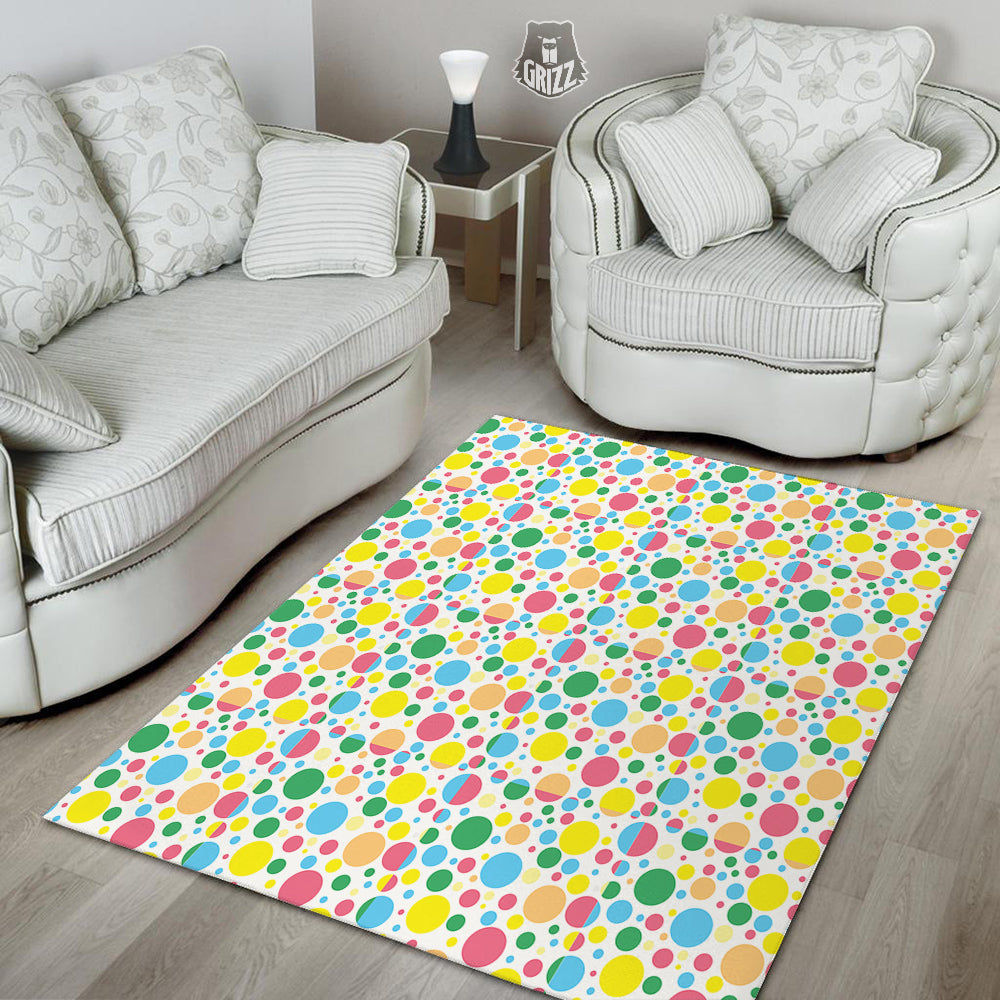 Polka Dot Colorful Print Pattern Floor Mat-grizzshop