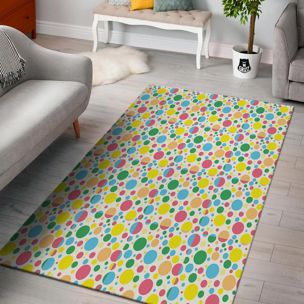 Polka Dot Colorful Print Pattern Floor Mat-grizzshop