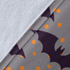 Polka Dot Halloween Bat Pattern Print Blanket-grizzshop