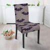 Polka Dot Halloween Bat Pattern Print Chair Cover-grizzshop