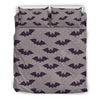 Polka Dot Halloween Bat Pattern Print Duvet Cover Bedding Set-grizzshop