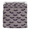 Polka Dot Halloween Bat Pattern Print Duvet Cover Bedding Set-grizzshop