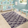 Polka Dot Halloween Bat Pattern Print Floor Mat-grizzshop