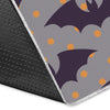 Polka Dot Halloween Bat Pattern Print Floor Mat-grizzshop