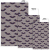 Polka Dot Halloween Bat Pattern Print Floor Mat-grizzshop