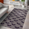 Polka Dot Halloween Bat Pattern Print Floor Mat-grizzshop