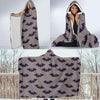 Polka Dot Halloween Bat Pattern Print Hooded Blanket-grizzshop