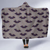 Polka Dot Halloween Bat Pattern Print Hooded Blanket-grizzshop