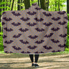 Polka Dot Halloween Bat Pattern Print Hooded Blanket-grizzshop