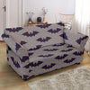 Polka Dot Halloween Bat Pattern Print Loveseat Cover-grizzshop