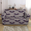 Polka Dot Halloween Bat Pattern Print Loveseat Cover-grizzshop