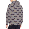 Polka Dot Halloween Bat Pattern Print Men Pullover Hoodie-grizzshop