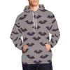 Polka Dot Halloween Bat Pattern Print Men Pullover Hoodie-grizzshop