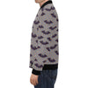 Polka Dot Halloween Bat Pattern Print Men's Bomber Jacket-grizzshop