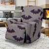 Polka Dot Halloween Bat Pattern Print Recliner Cover-grizzshop