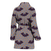 Load image into Gallery viewer, Polka Dot Halloween Bat Pattern Print Women Long Robe-grizzshop