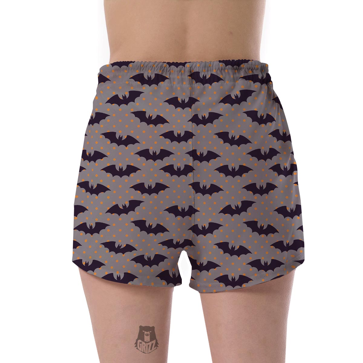 Polka Dot Halloween Bat Pattern Print Women's Shorts-grizzshop