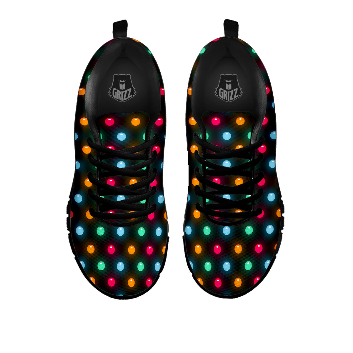 Polka Dot Light Print Black Sneaker-grizzshop
