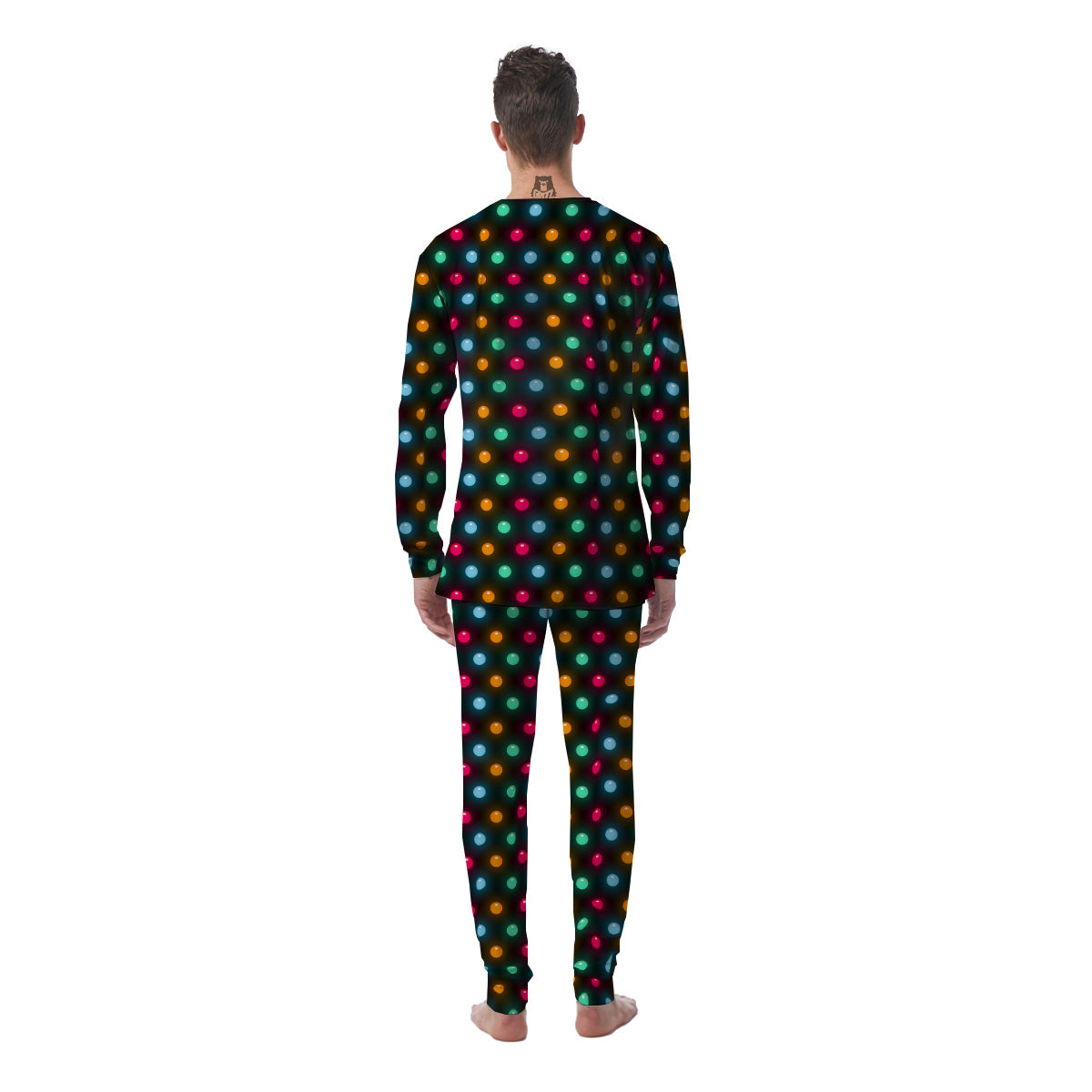 Polka Dot Light Print Men's Pajamas-grizzshop