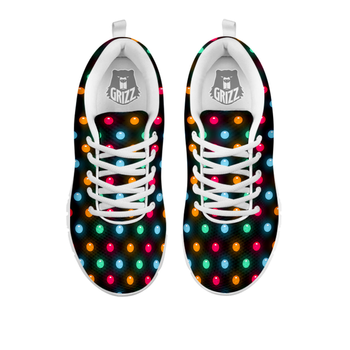 Polka Dot Light Print White Sneaker-grizzshop