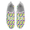 Polka Dot Mardi Gras Print Pattern White Athletic Shoes-grizzshop