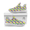 Polka Dot Mardi Gras Print Pattern White Athletic Shoes-grizzshop