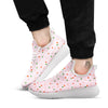 Polka Dot Merry Christmas Print Pattern White Athletic Shoes-grizzshop