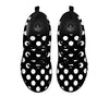 Polka Dot White And Black Print Pattern Black Sneaker-grizzshop