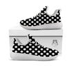 Polka Dot White And Black Print Pattern White Athletic Shoes-grizzshop