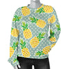 Polkadot Green Pineapple Print Sweatshirt-grizzshop