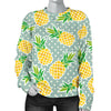 Polkadot Green Pineapple Print Sweatshirt-grizzshop