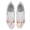 Polygonal Geometric Pink Print White Athletic Shoes-grizzshop