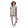 Polygonal Geometric Pink Print Women's Pajamas-grizzshop