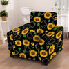 Polygonal Sunflower Armchair Cover-grizzshop