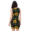 Polygonal Sunflower Bodycon Dress-grizzshop