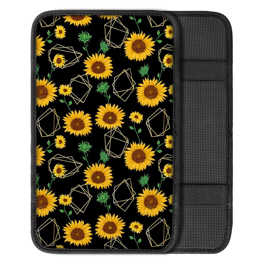 Polygonal Sunflower Car Console Cover-grizzshop