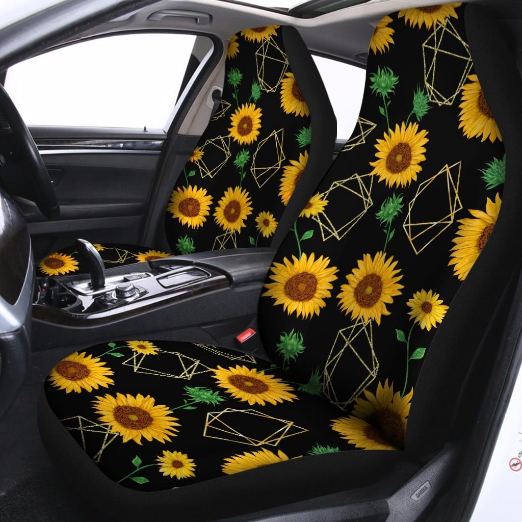 Polygonal Sunflower Car Seat Covers-grizzshop