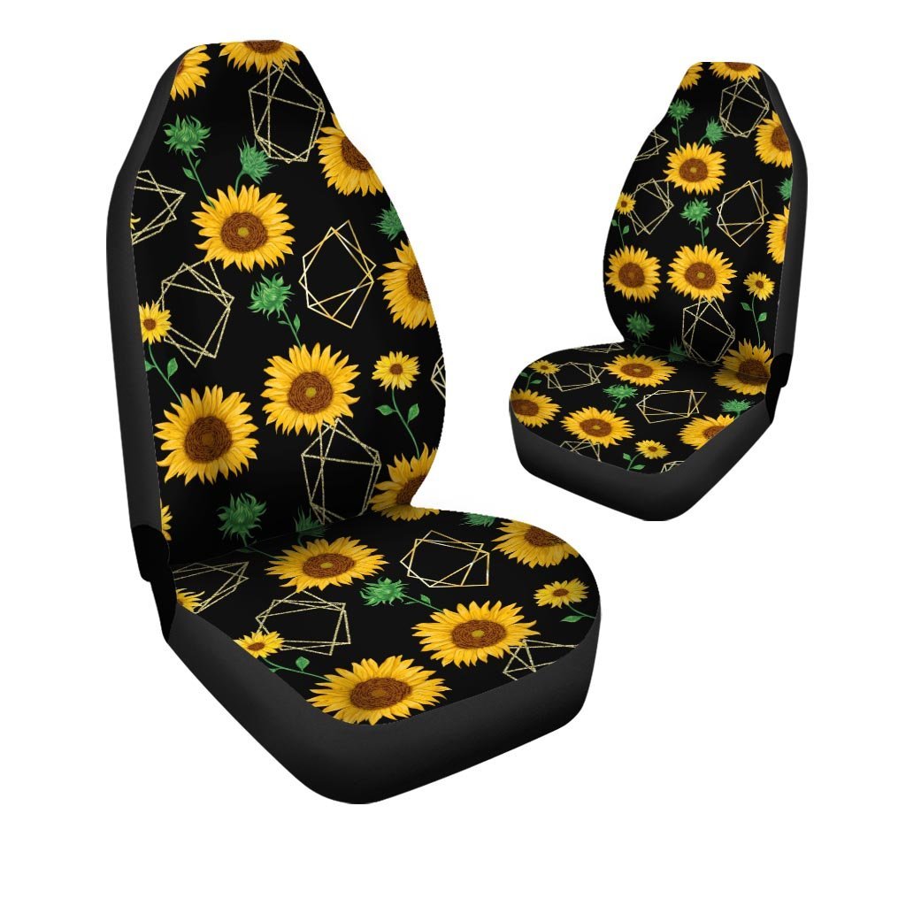 Polygonal Sunflower Car Seat Covers-grizzshop