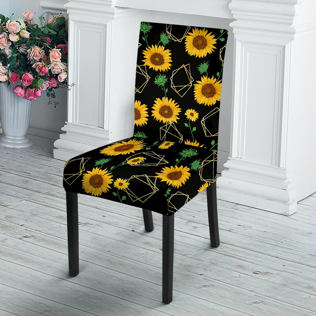 Polygonal Sunflower Chair Cover-grizzshop
