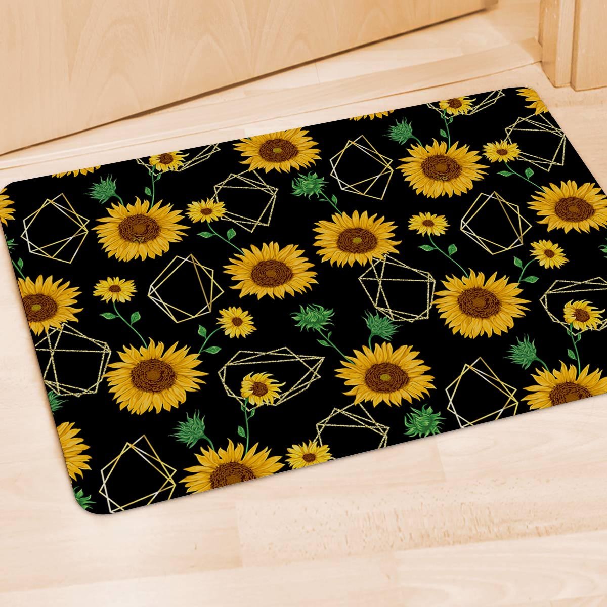 Polygonal Sunflower Door Mat-grizzshop