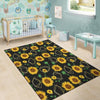 Polygonal Sunflower Floor Mat-grizzshop