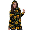 Polygonal Sunflower Hoodie Dress-grizzshop