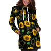 Polygonal Sunflower Hoodie Dress-grizzshop