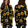 Polygonal Sunflower Hoodie Dress-grizzshop