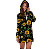 Polygonal Sunflower Hoodie Dress-grizzshop