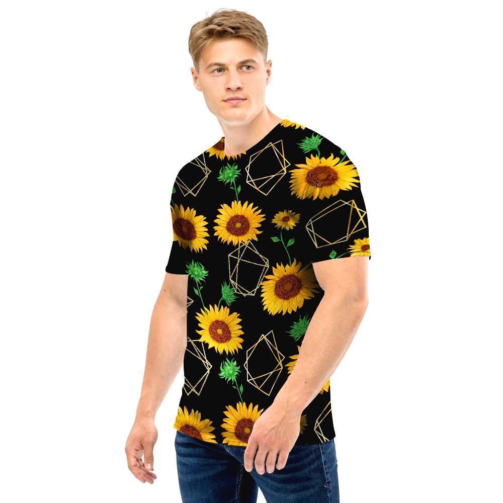 Polygonal Sunflower Men T Shirt-grizzshop