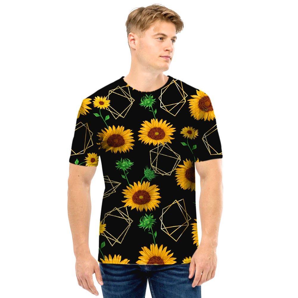 Polygonal Sunflower Men T Shirt-grizzshop